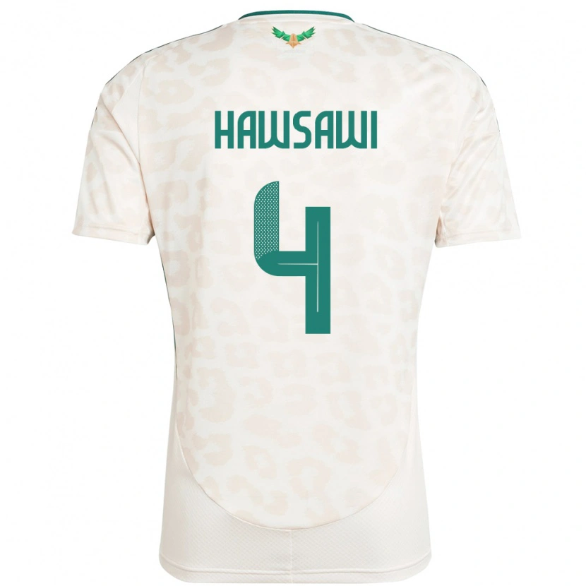 Danxen Kid Saudi Arabia Mohammed Hawsawi #4 White Away Jersey 24-26 T-Shirt