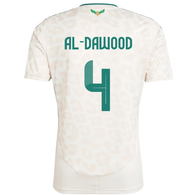 Danxen Kid Saudi Arabia Mishaal Al-Dawood #4 White Away Jersey 24-26 T-Shirt