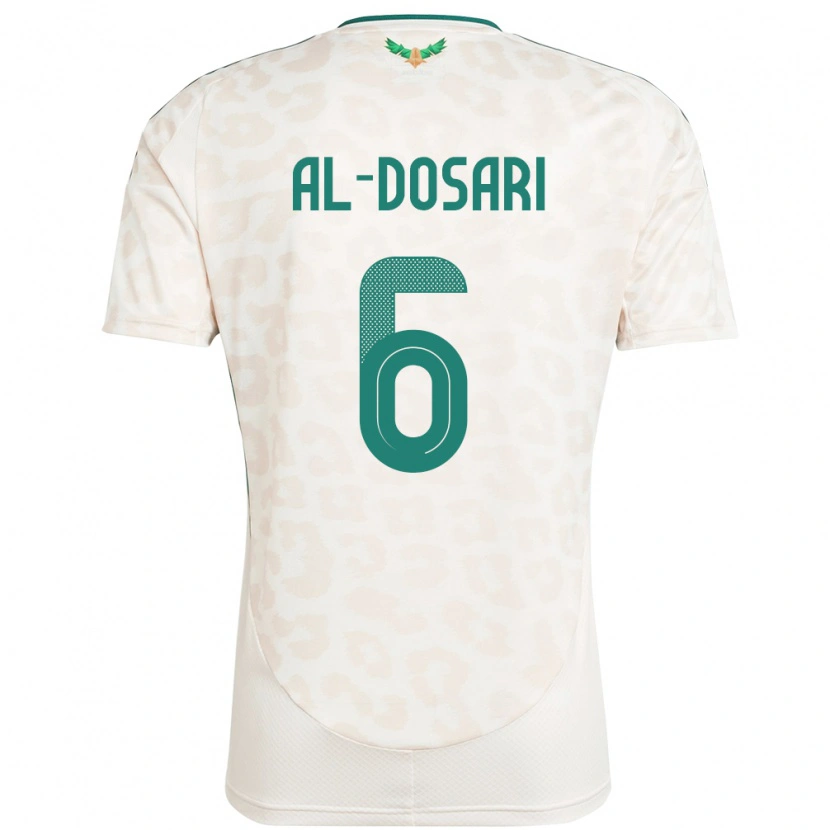 Danxen Kid Saudi Arabia Saeed Al-Dosari #6 White Away Jersey 24-26 T-Shirt