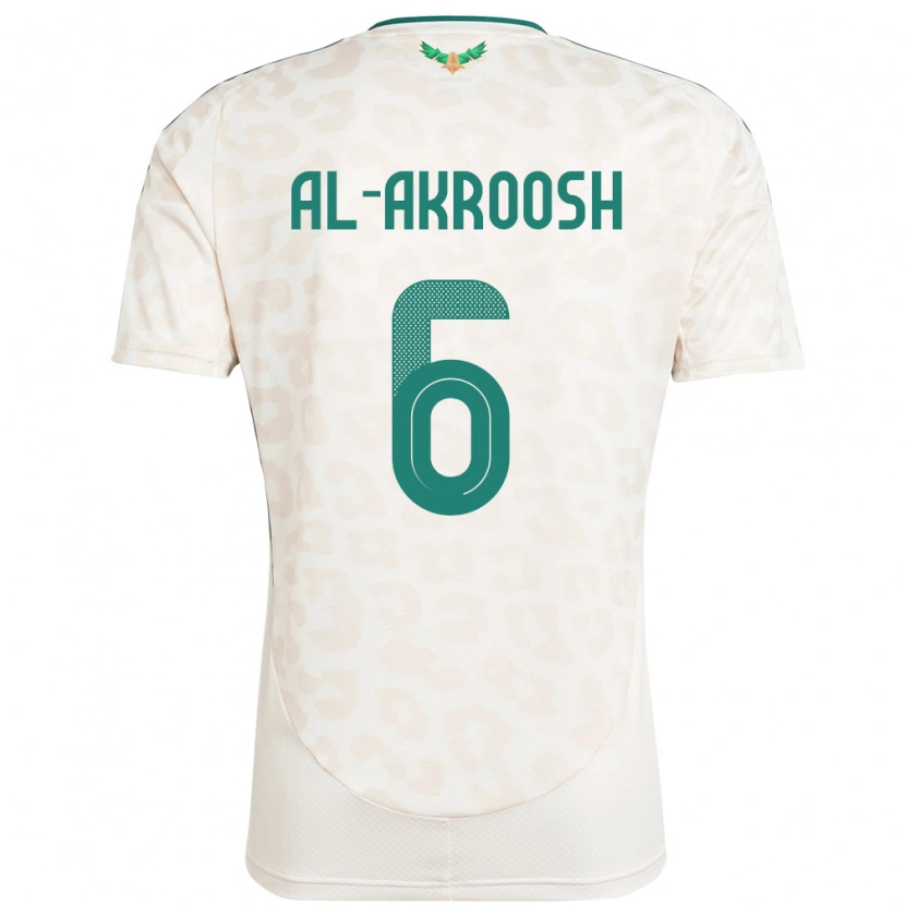 Danxen Kid Saudi Arabia Hassan Al-Akroosh #6 White Away Jersey 24-26 T-Shirt