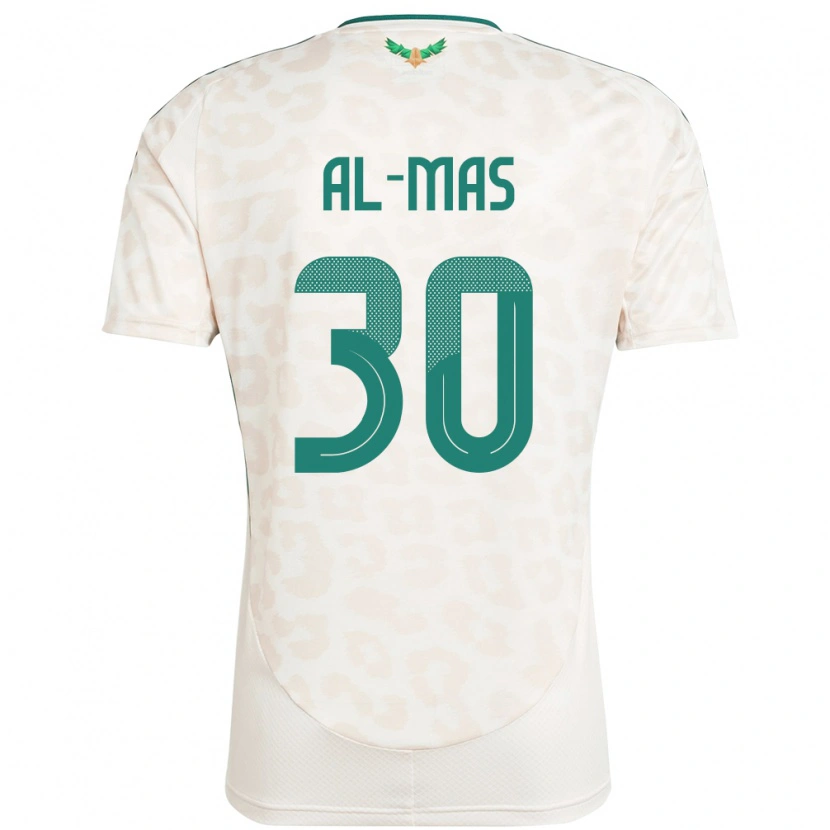 Danxen Kid Saudi Arabia Abdullah Al-Mas #30 White Away Jersey 24-26 T-Shirt