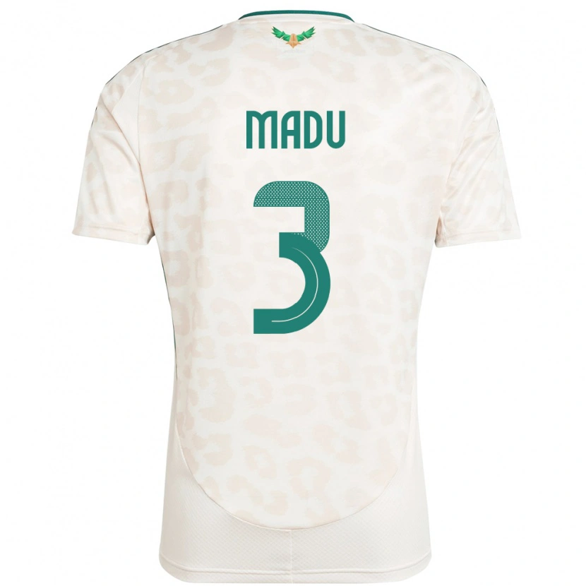 Danxen Kid Saudi Arabia Abdullah Madu #3 White Away Jersey 24-26 T-Shirt