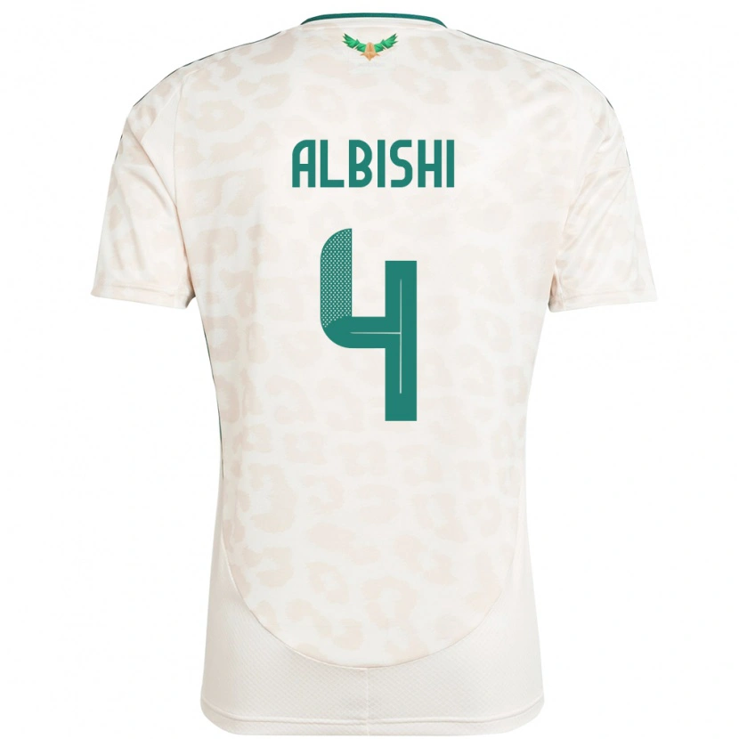 Danxen Kid Saudi Arabia Abdullah Albishi #4 White Away Jersey 24-26 T-Shirt