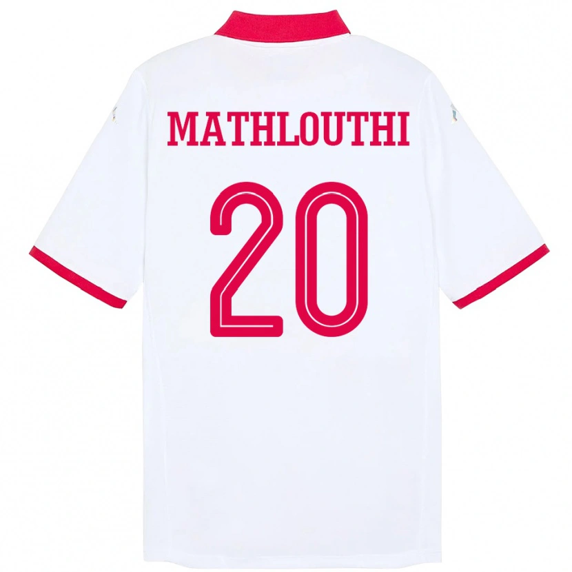 Danxen Kid Tunisia Hamza Mathlouthi #20 White Away Jersey 24-26 T-Shirt