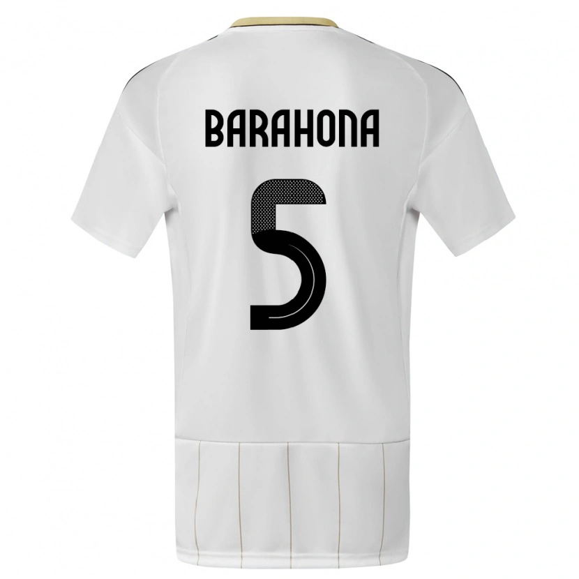 Danxen Kid Costa Rica Alberth Barahona #5 White Away Jersey 24-26 T-Shirt