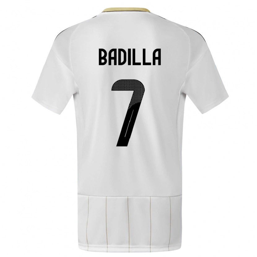 Danxen Kid Costa Rica Isaac Badilla #7 White Away Jersey 24-26 T-Shirt