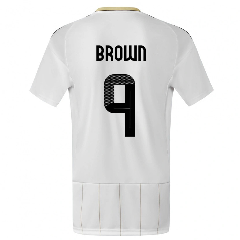 Danxen Kid Costa Rica Marcos Brown #9 White Away Jersey 24-26 T-Shirt