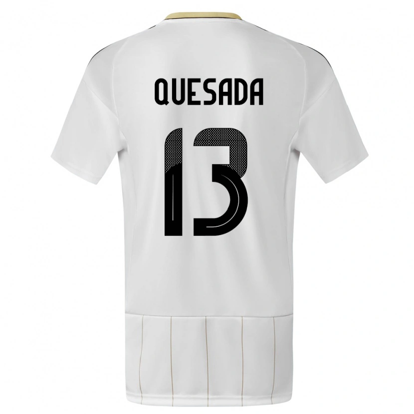 Danxen Kid Costa Rica Sebastián Quesada #13 White Away Jersey 24-26 T-Shirt