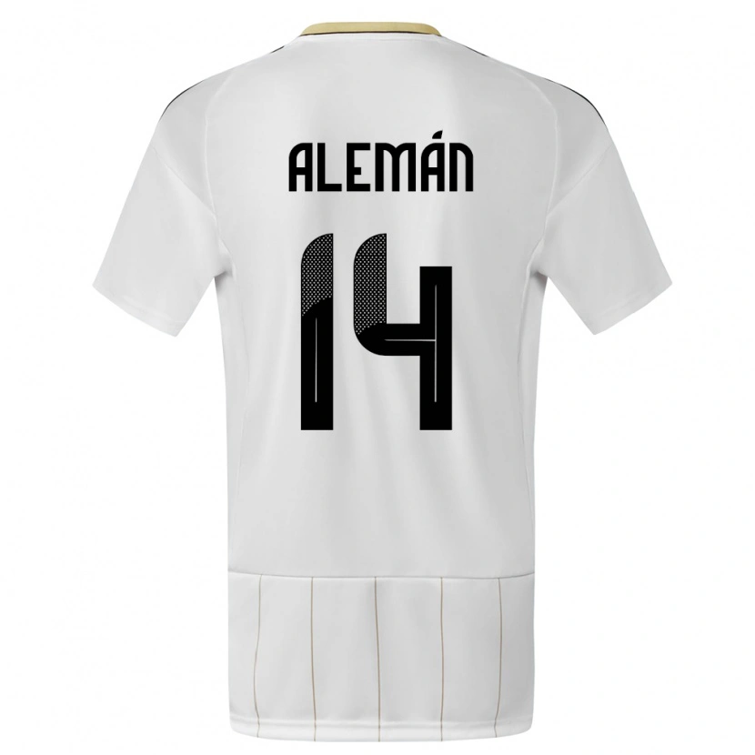 Danxen Kid Costa Rica Jeremy Alemán #14 White Away Jersey 24-26 T-Shirt