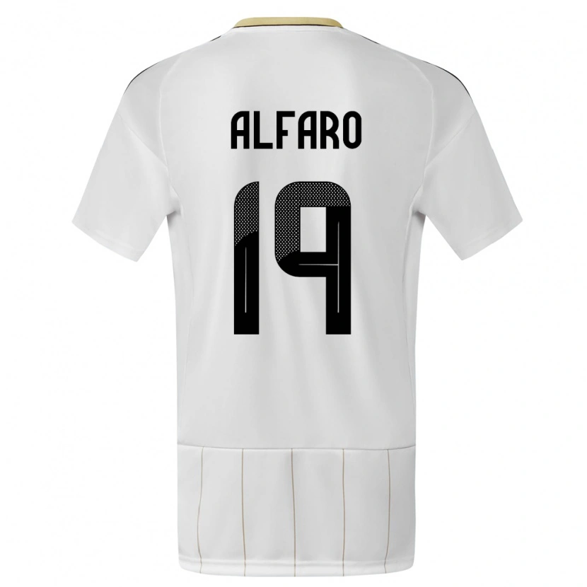 Danxen Kid Costa Rica Leonardo Alfaro #19 White Away Jersey 24-26 T-Shirt