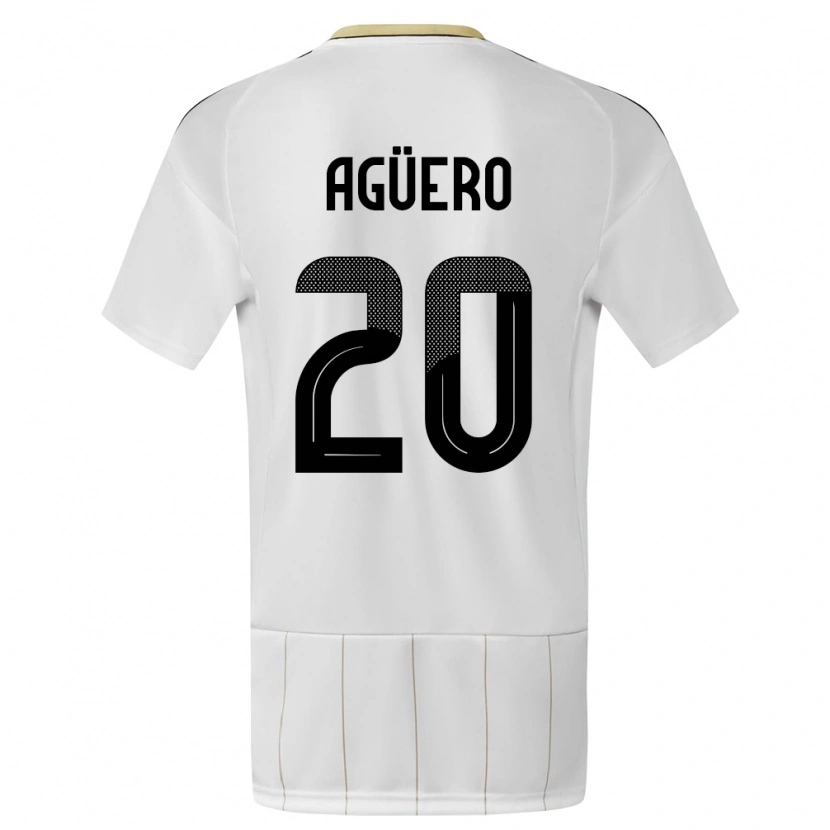 Danxen Kid Costa Rica Pablo Agüero #20 White Away Jersey 24-26 T-Shirt