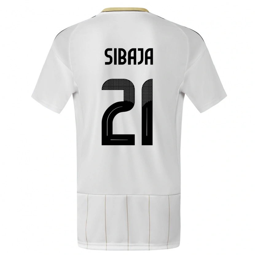 Danxen Kid Costa Rica Gabriel Sibaja #21 White Away Jersey 24-26 T-Shirt