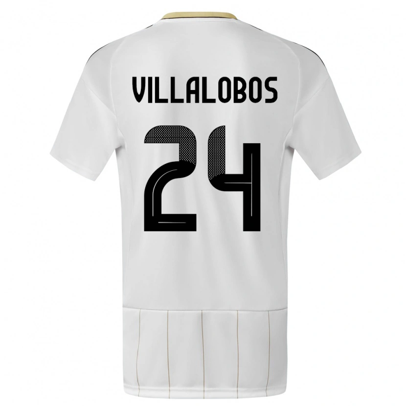 Danxen Kid Costa Rica Anthuan Villalobos #24 White Away Jersey 24-26 T-Shirt