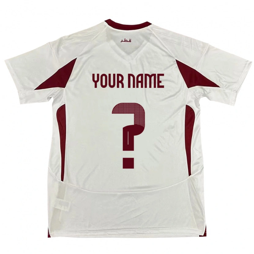 Danxen Kid Qatar Your Name #0 White Away Jersey 24-26 T-Shirt