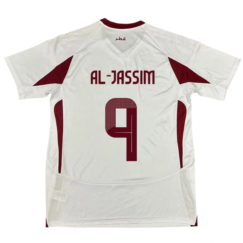 Danxen Kid Qatar Kholoud Al Jassim #9 White Away Jersey 24-26 T-Shirt