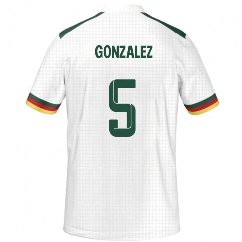 Danxen Kid Cameroon Oumar Gonzalez #5 White Away Jersey 24-26 T-Shirt