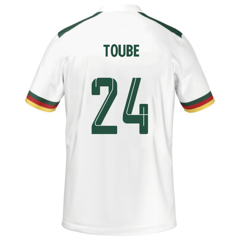 Danxen Kid Cameroon Godefroy Toube #24 White Away Jersey 24-26 T-Shirt