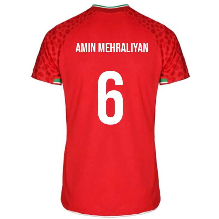 Danxen Kid Iran Mohammad Amin Mehraliyan #6 Red Away Jersey 24-26 T-Shirt