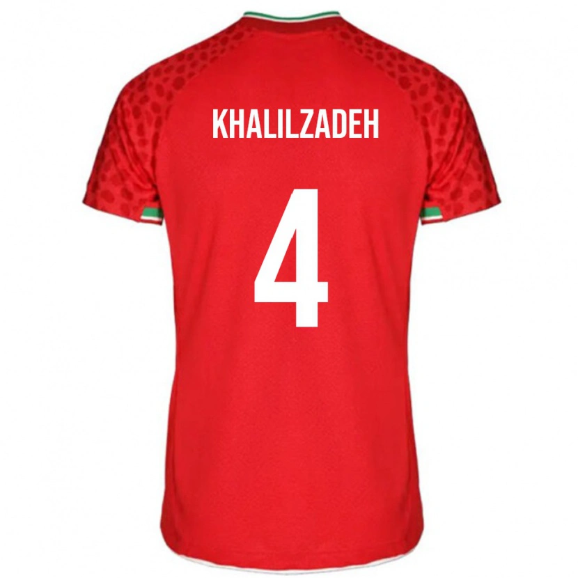 Danxen Kid Iran Shojae Khalilzadeh #4 Red Away Jersey 24-26 T-Shirt