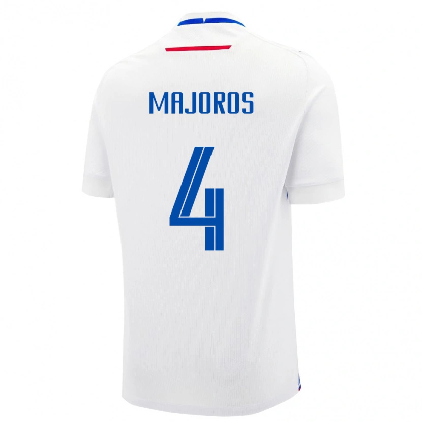 Danxen Kid Slovakia Daniel Majoros #4 White Away Jersey 24-26 T-Shirt