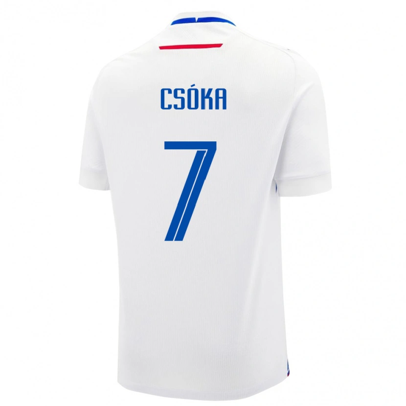 Danxen Kid Slovakia Bálint Csóka #7 White Away Jersey 24-26 T-Shirt