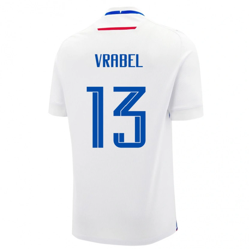 Danxen Kid Slovakia Viliam Vrabel #13 White Away Jersey 24-26 T-Shirt