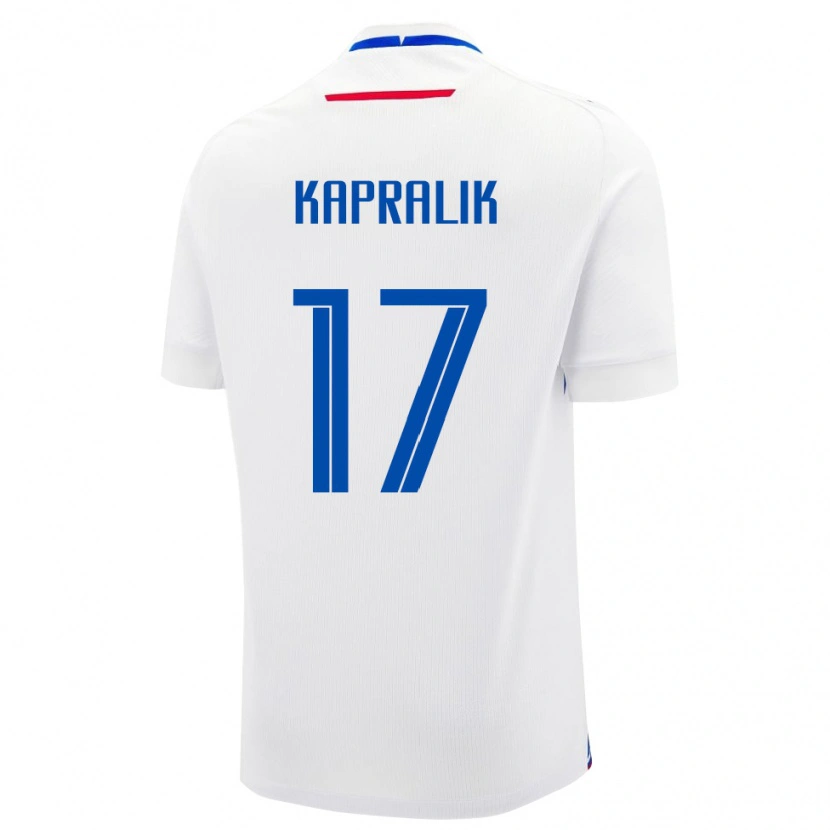 Danxen Kid Slovakia Adrian Kapralik #17 White Away Jersey 24-26 T-Shirt