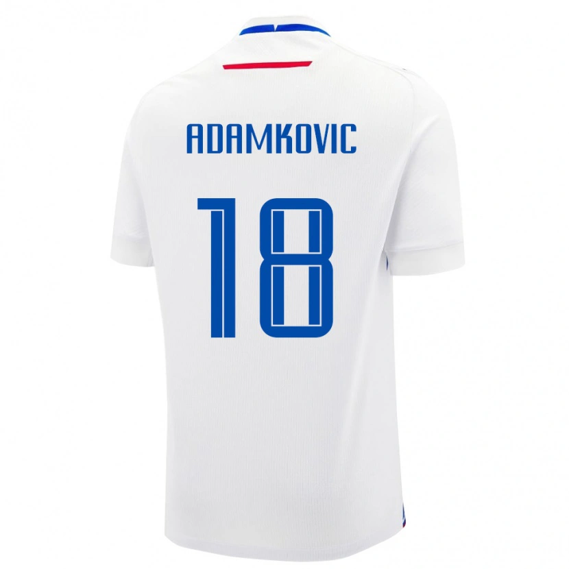 Danxen Kid Slovakia Denis Adamkovic #18 White Away Jersey 24-26 T-Shirt