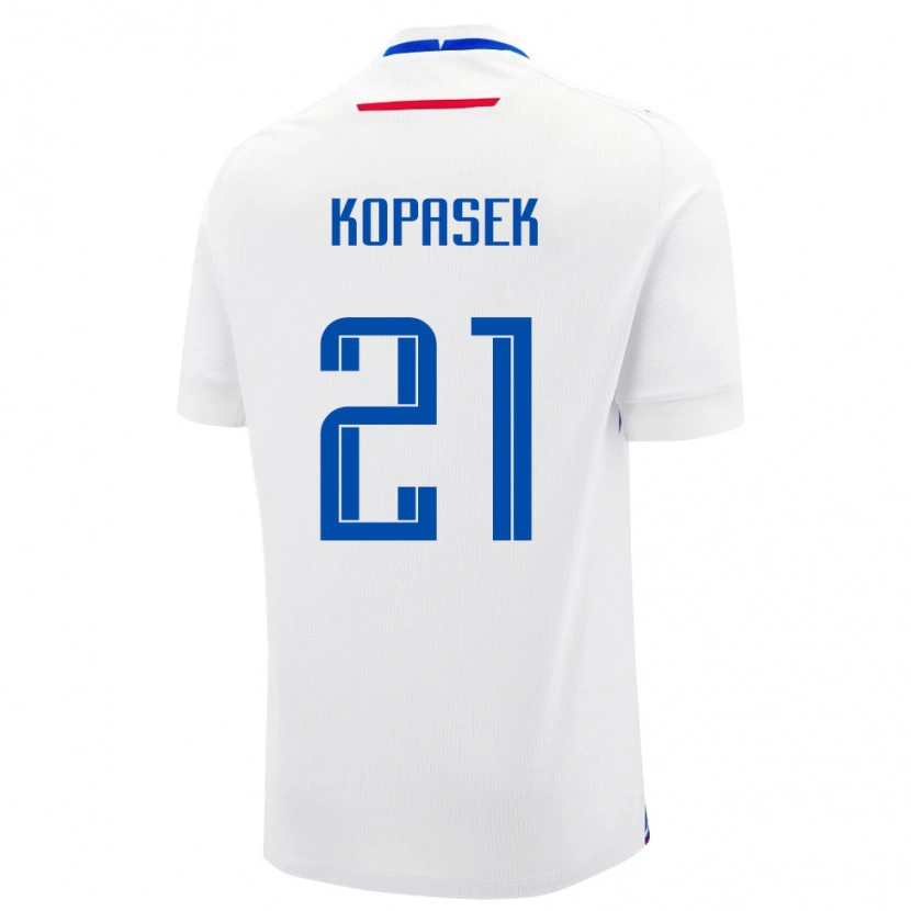 Danxen Kid Slovakia Samuel Kopasek #21 White Away Jersey 24-26 T-Shirt