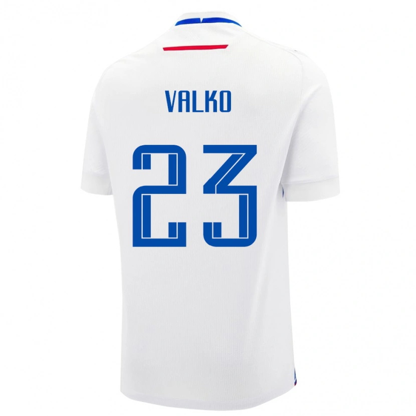 Danxen Kid Slovakia Bruno Valko #23 White Away Jersey 24-26 T-Shirt