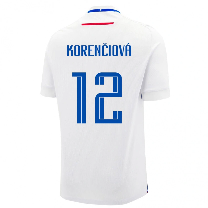 Danxen Kid Slovakia Mária Korenčiová #12 White Away Jersey 24-26 T-Shirt