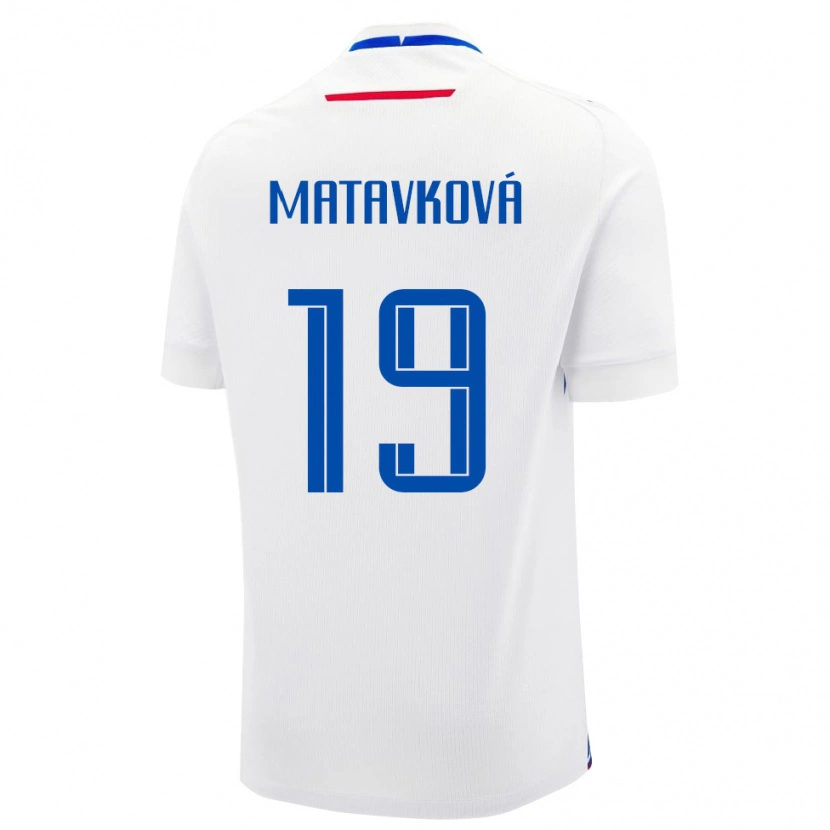 Danxen Kid Slovakia Ľudmila Maťavková #19 White Away Jersey 24-26 T-Shirt