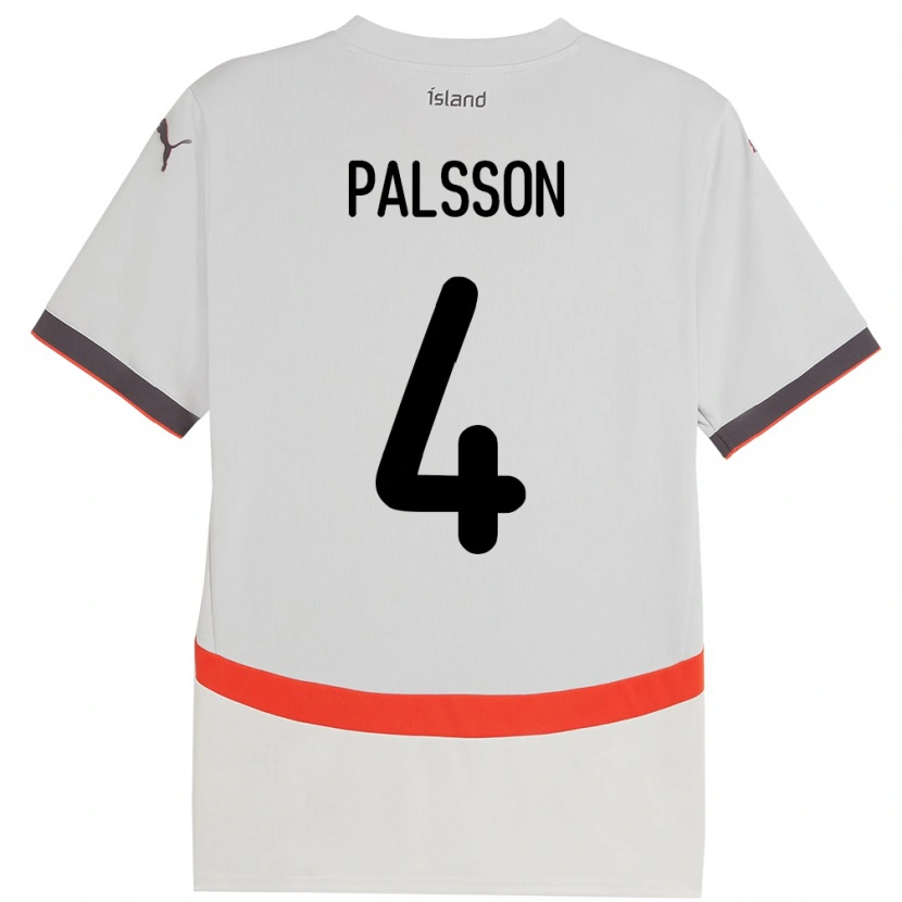 Danxen Kid Iceland Victor Pálsson #4 White Away Jersey 24-26 T-Shirt