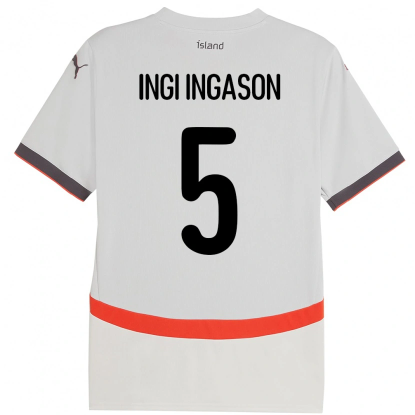 Danxen Kid Iceland Sverrir Ingi Ingason #5 White Away Jersey 24-26 T-Shirt