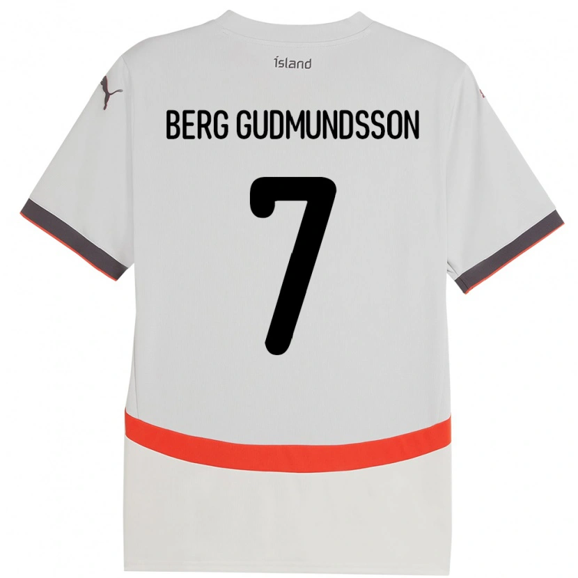 Danxen Kid Iceland Jóhann Berg Gudmundsson #7 White Away Jersey 24-26 T-Shirt