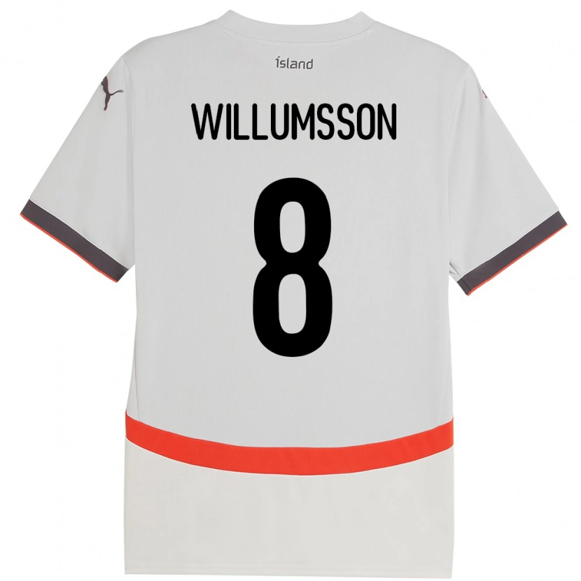 Danxen Kid Iceland Brynjólfur Andersen Willumsson #8 White Away Jersey 24-26 T-Shirt