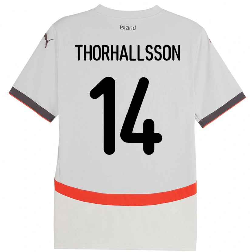 Danxen Kid Iceland Dagur Dan Thórhallsson #14 White Away Jersey 24-26 T-Shirt