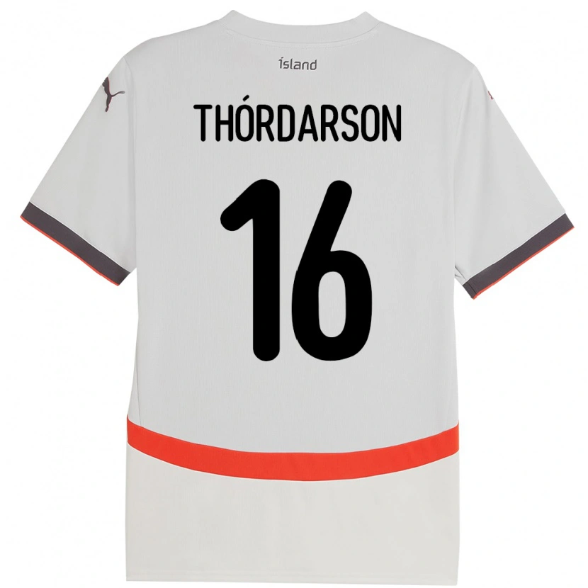 Danxen Kid Iceland Stefán Teitur Thórdarson #16 White Away Jersey 24-26 T-Shirt