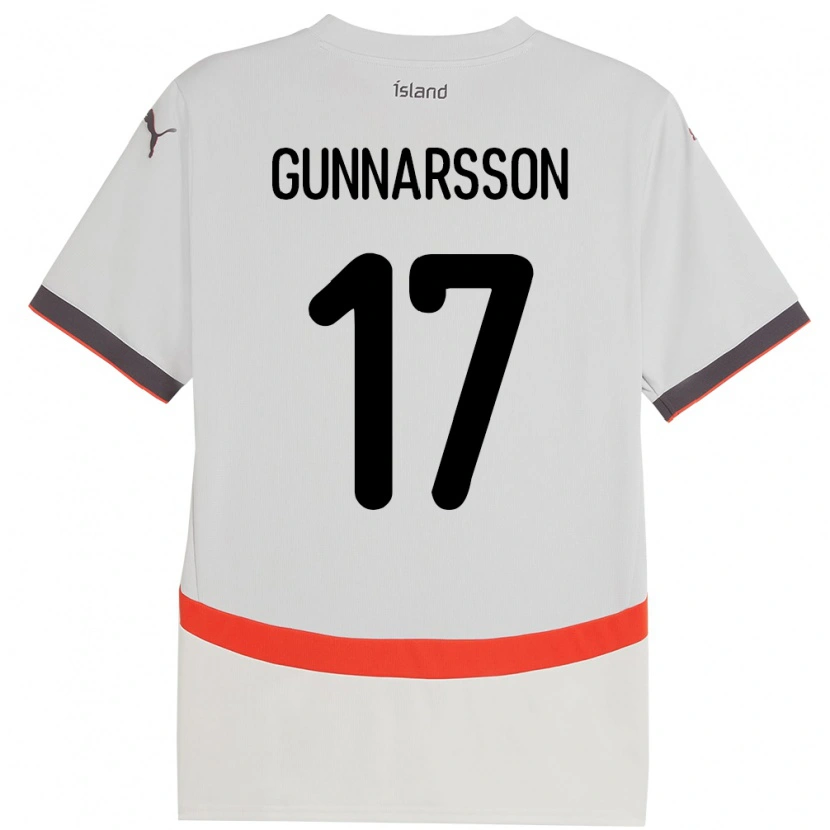 Danxen Kid Iceland Aron Gunnarsson #17 White Away Jersey 24-26 T-Shirt