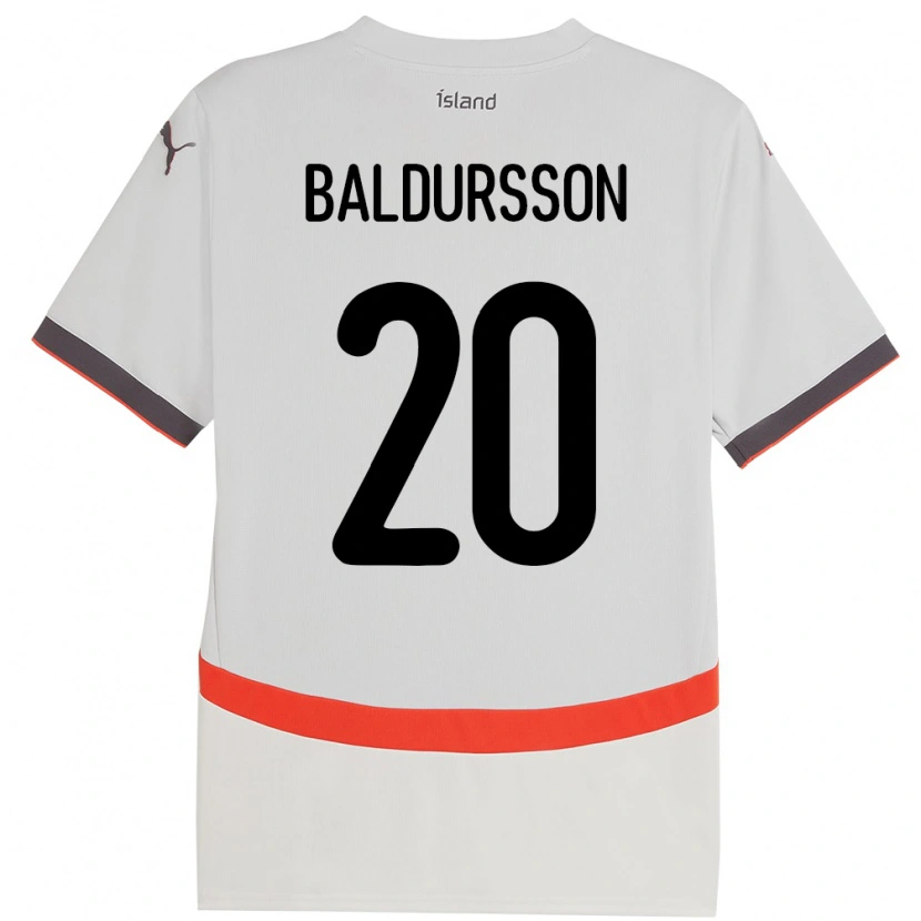 Danxen Kid Iceland Andri Fannar Baldursson #20 White Away Jersey 24-26 T-Shirt