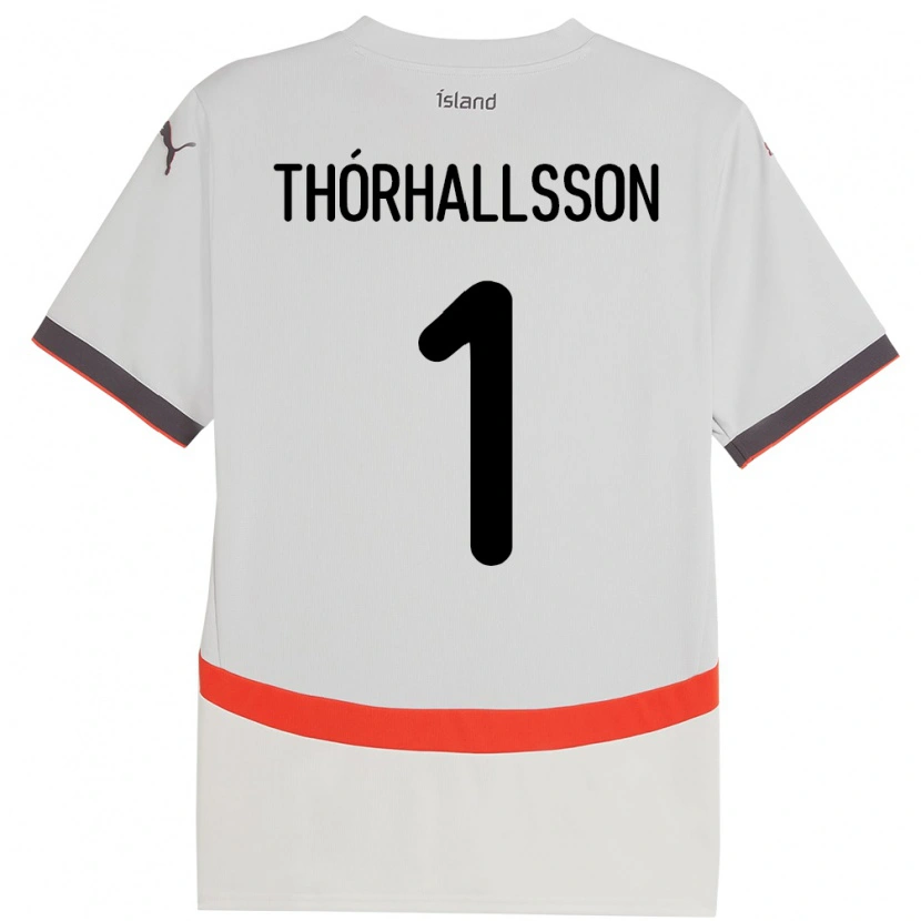 Danxen Kid Iceland Ívar Arnbro Thórhallsson #1 White Away Jersey 24-26 T-Shirt