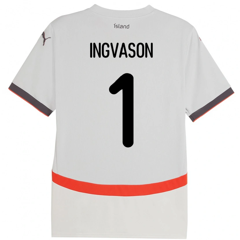 Danxen Kid Iceland Sigurdur Ingvason #1 White Away Jersey 24-26 T-Shirt