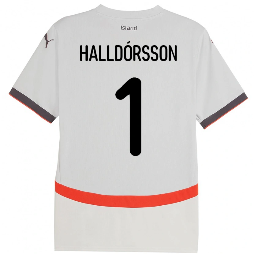 Danxen Kid Iceland Elmar Ágúst Halldórsson #1 White Away Jersey 24-26 T-Shirt