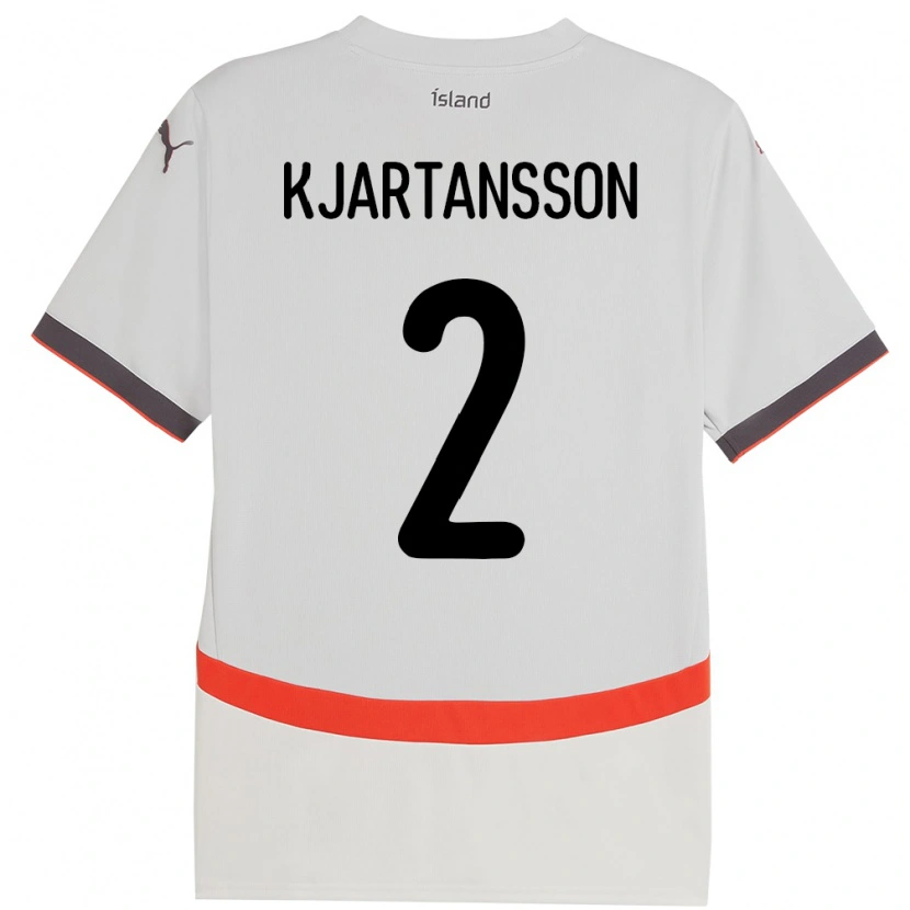 Danxen Kid Iceland Emil Máni Breiddal Kjartansson #2 White Away Jersey 24-26 T-Shirt