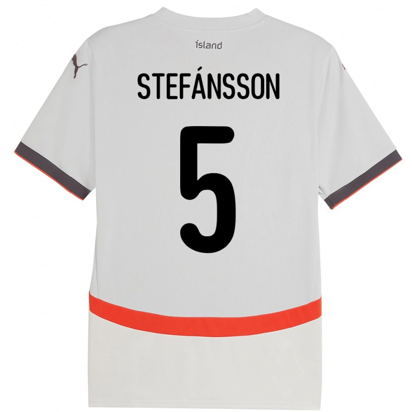 Danxen Kid Iceland Sölvi Stefánsson #5 White Away Jersey 24-26 T-Shirt