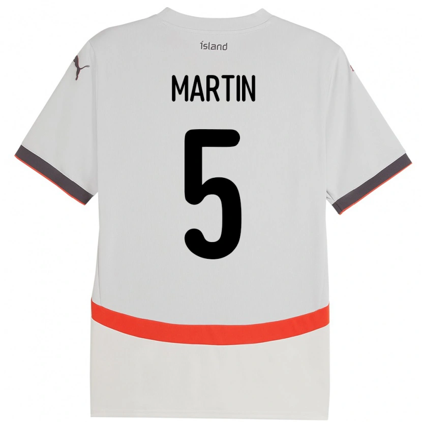 Danxen Kid Iceland Markús Andri Daníelsson Martin #5 White Away Jersey 24-26 T-Shirt