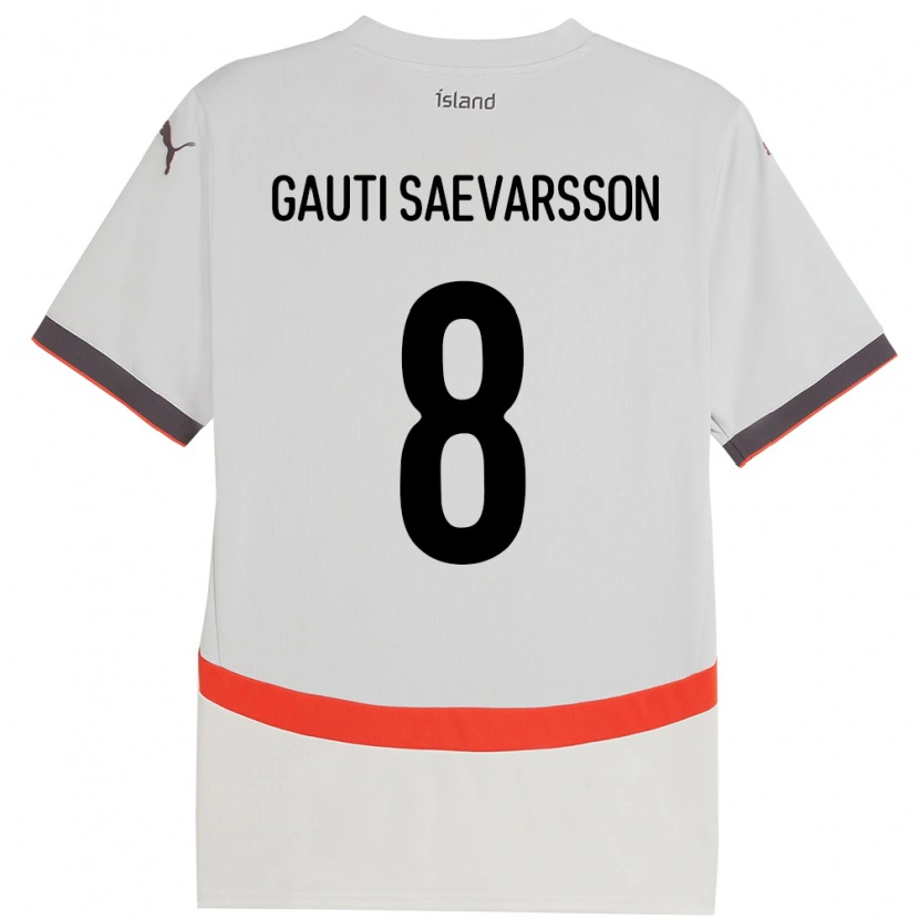 Danxen Kid Iceland Gudmar Gauti Saevarsson #8 White Away Jersey 24-26 T-Shirt