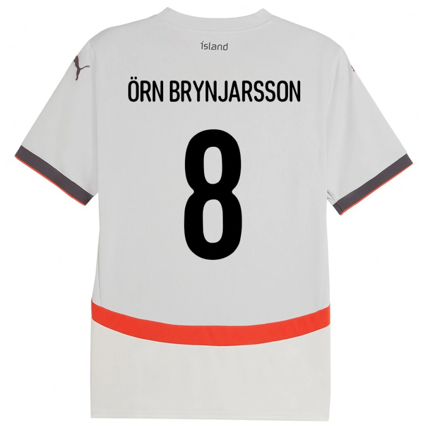 Danxen Kid Iceland Bjarki Örn Brynjarsson #8 White Away Jersey 24-26 T-Shirt