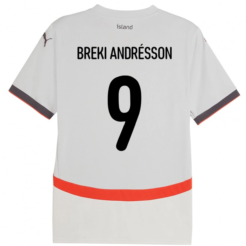 Danxen Kid Iceland Benoný Breki Andrésson #9 White Away Jersey 24-26 T-Shirt