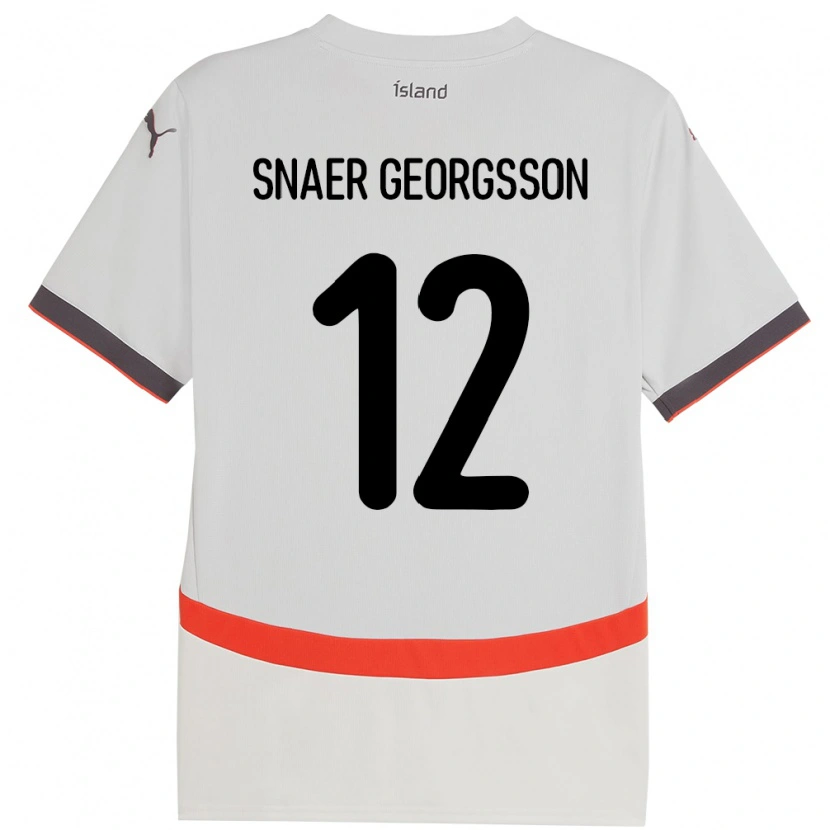 Danxen Kid Iceland Halldór Snaer Georgsson #12 White Away Jersey 24-26 T-Shirt